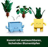 LEGO Botanicals Happy Plants — zestaw do samodzielnego montażu dla dzieci z 2 sztucznymi kwiatami i 2 kolorowymi doniczkami z kreskówkowymi twarzami — pomysł na prezent dla dziewczynek od 9 lat — 10349 Zestawy konstrukcyjne Besuche w sklepie LEGO