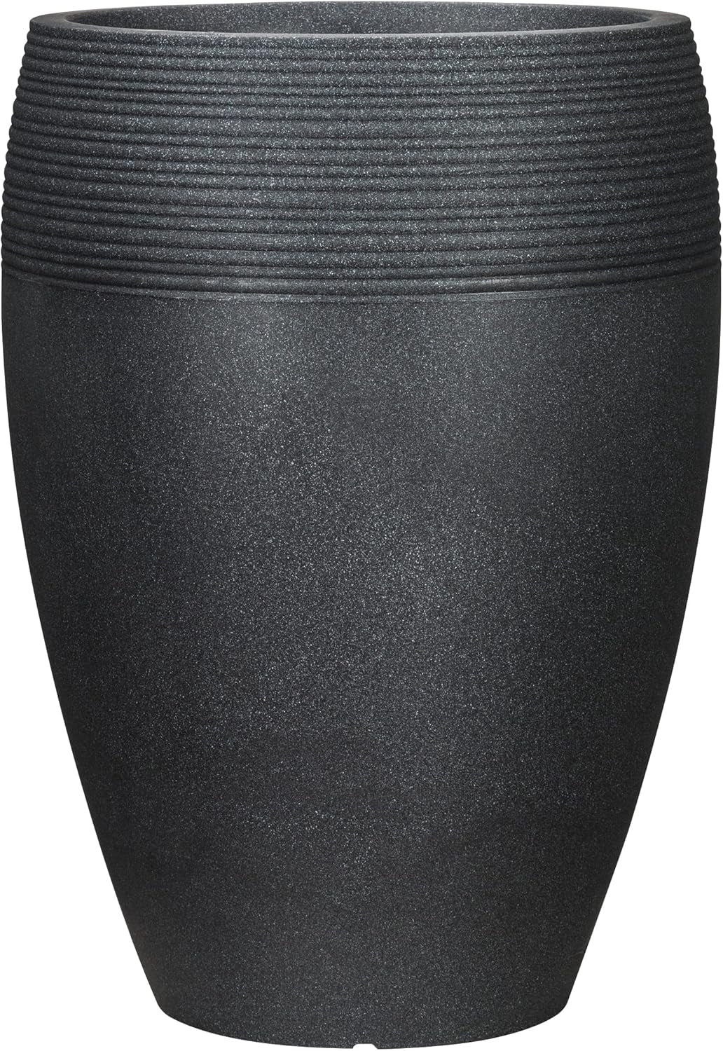 Scheurich Lineo, donica plastikowa, czarny granit, średnica 30 cm, wysokość 24,1 cm, pojemność 11 l.
