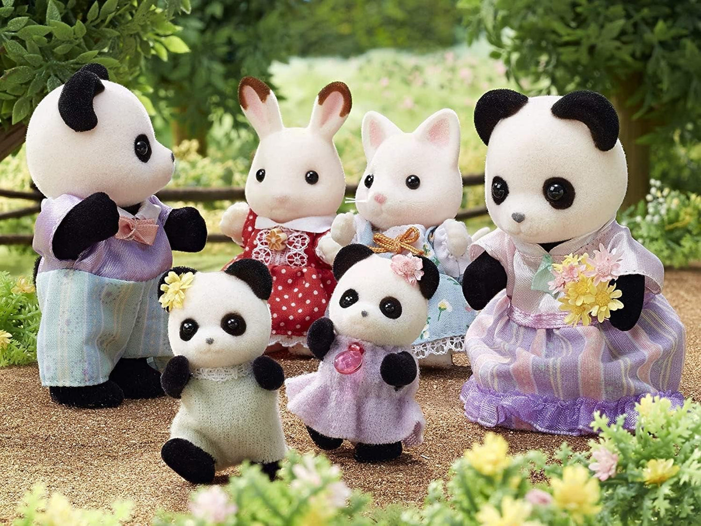 Sylvanian Families L5529 Rodzina Pand - Figurki z domku dla lalek