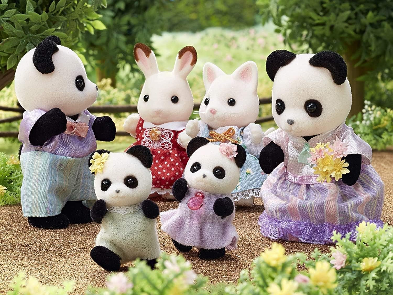 Sylvanian Families L5529 Rodzina Pand - Figurki z domku dla lalek