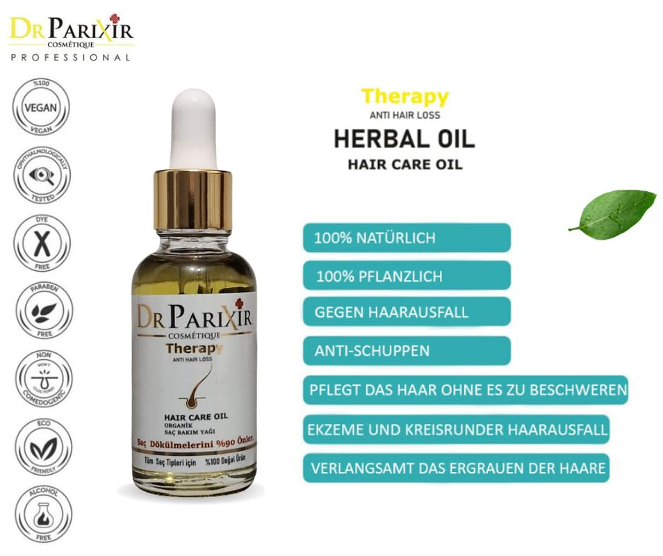 Dr Parixir Serum Przeciw Wypadaniu Włosów - Skuteczny roztwór z oliwą z oliwek i rozmarynem, 30ml | Ogranicza wypadanie włosów i wzmacnia cebulki włosów. Naty Shop Hair Care