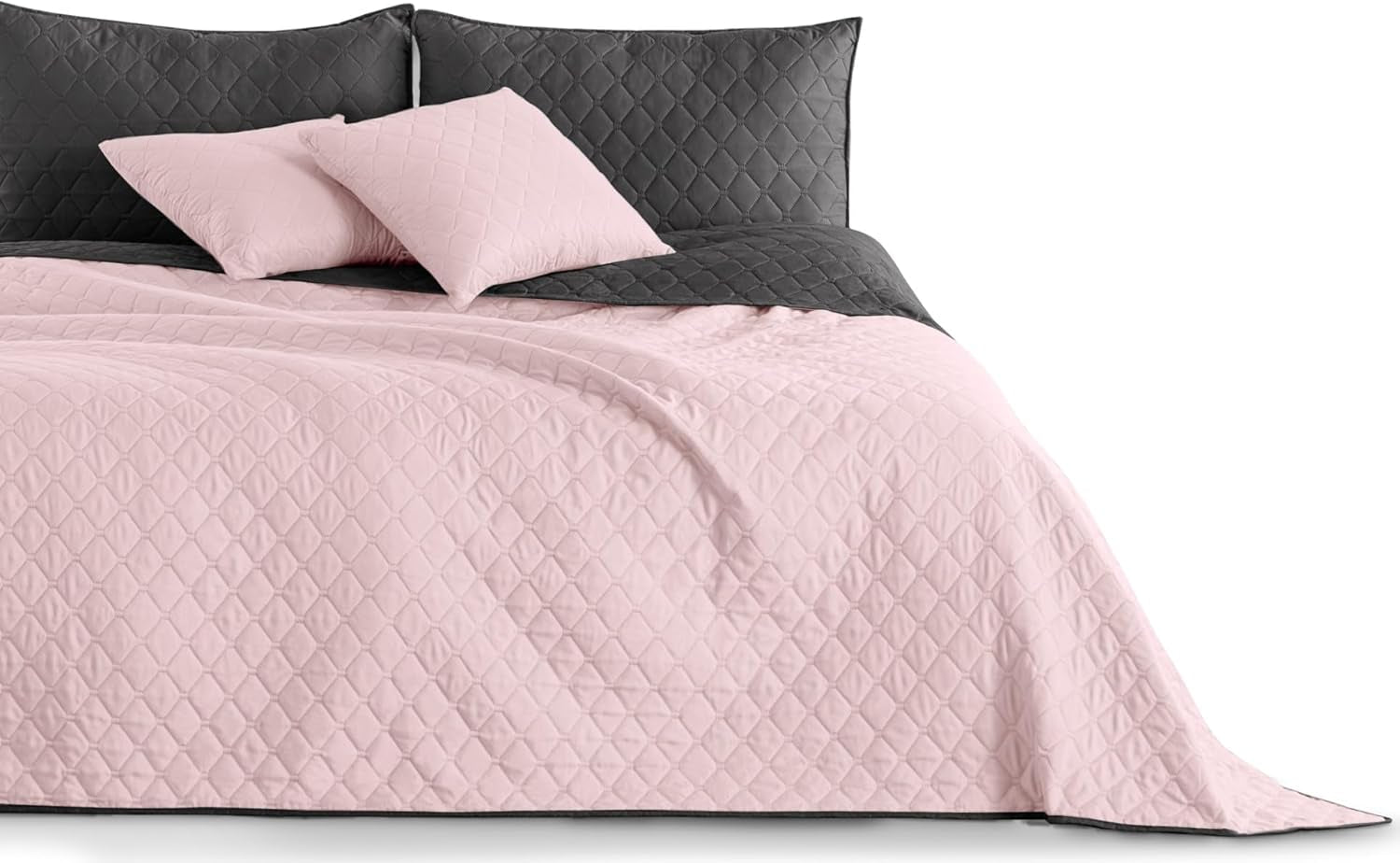 Narzuta Decoking 200 X 220 Cm Grafit Antracyt Srebrnoszary Dwustronna narzuta łatwa w utrzymaniu Axel Łóżka i koce Besuche den DecoKing-Store Axel fioletowy antracyt 220 X 240 Cm