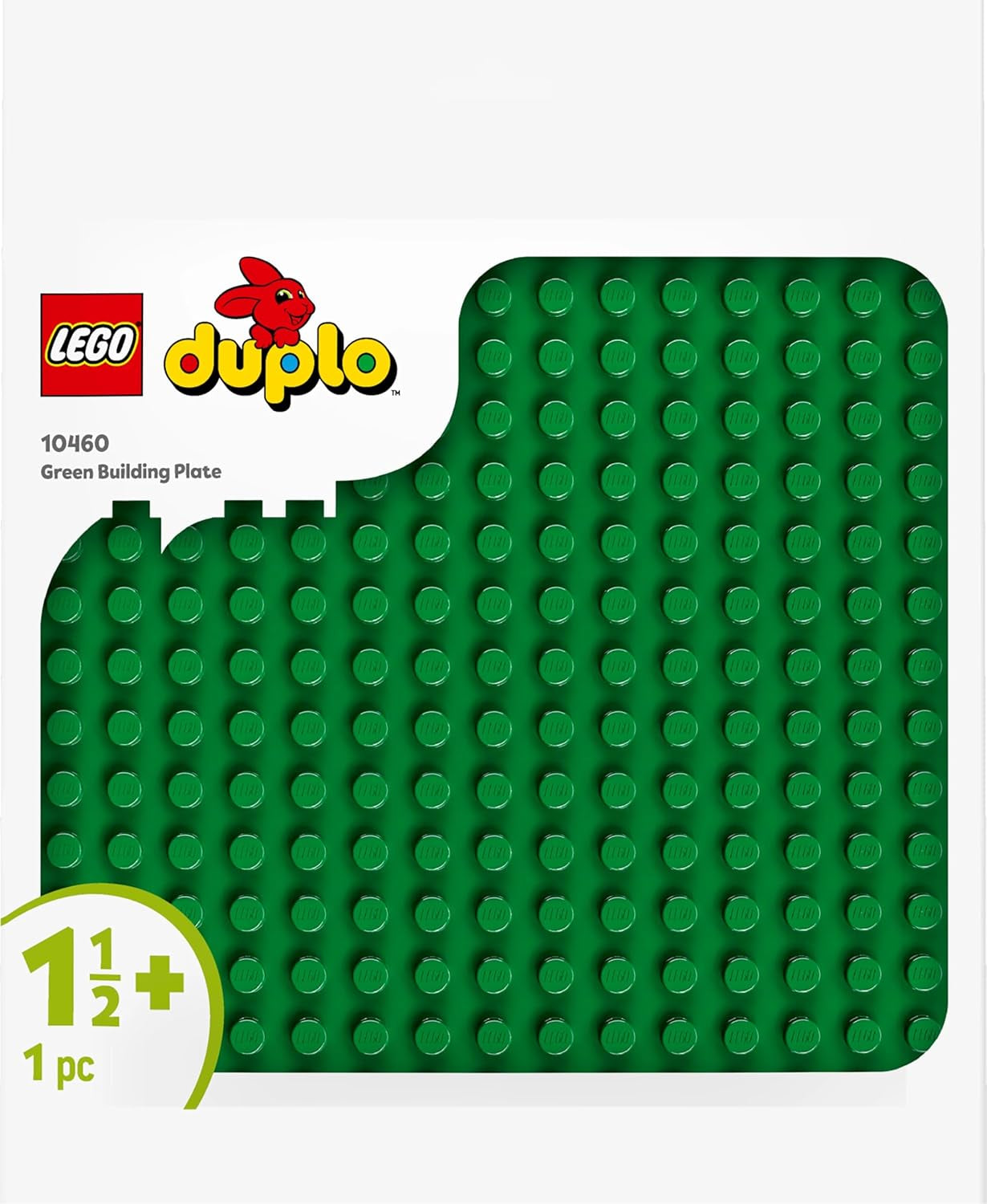 Zielona deska konstrukcyjna LEGO DUPLO, Zabawka konstrukcyjna dla dzieci od 18. miesiąca życia, Do eksponowania modeli, Umożliwia przedszkolakom kreatywne budowanie i twórczą zabawę, Zabawka edukacyjna 10460 Zestawy do budowania Besuche den LEGO-Store