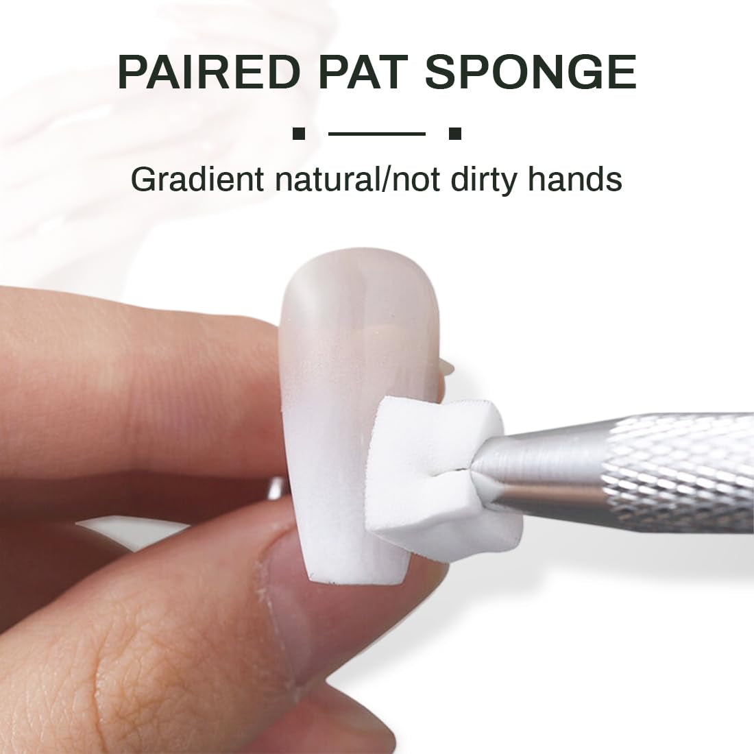 100 Stück Nail Art Schwamm Mit Metallgreifer, Gąbkowy aplikator w pędzelku, Sponge Nagel Pinsel, Maniküre Zubehör Für Nägel, Um Eine Varaudzen Von Gradient Nail Art Patterns Zu Ersetlen