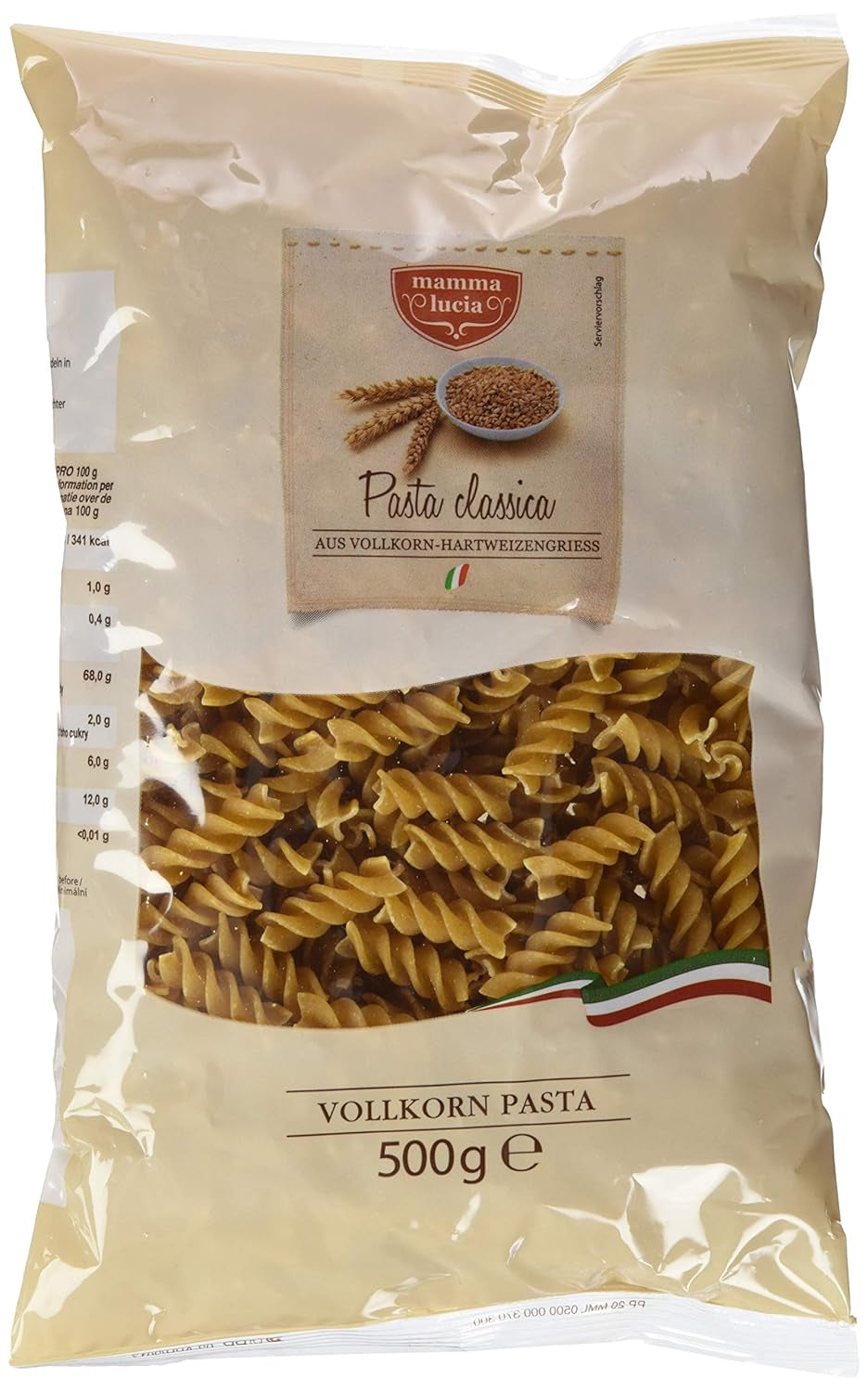 Makaron razowy, spirale, opakowanie 10 szt. (10 x 500 g)