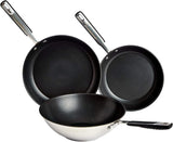 Patelnia ze stali nierdzewnej z powłoką nieprzywierającą - odpowiednia na indukcję, z wygodnym uchwytem - Garnki i patelnie 28 cm Naty Shop Zestaw patelni 24/28/28 cm