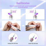 Denabuty Nagelfräser Kabellos, 13 w 1 Fräser Für Gelnägel 35000 U/Min, Elektrische Nagelfeile Professionell Wiertarka do paznokci, Zestaw do maniküre i pedicure Elektrisch Für Semi Permanent, Acrylnägel DN-2402