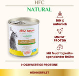 Almo Nature HFC Natural - Mokra karma dla dorosłych kotów - Filet z kurczaka - 280g, opakowanie 12 szt.