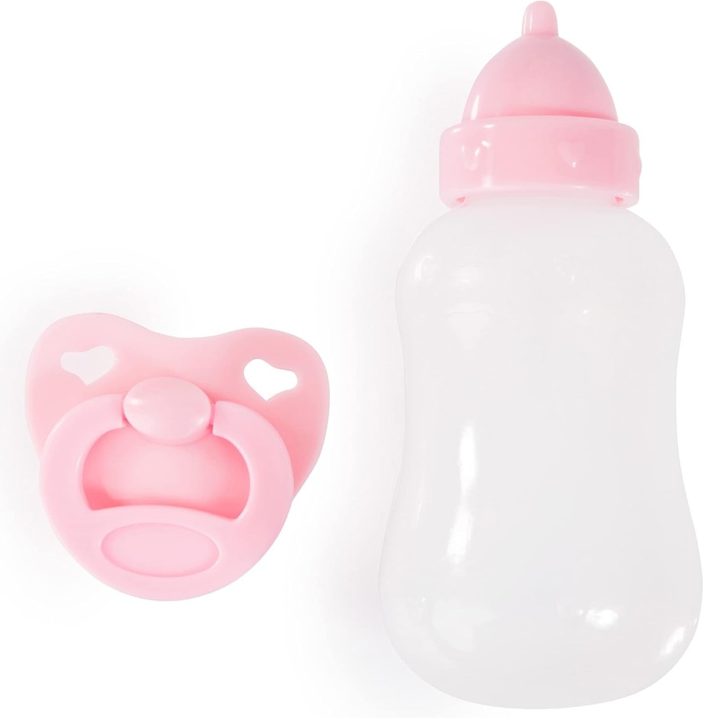 Bayer Design 93822AA Babypuppe Anna, sricht 24 Babylaute, weicher Körper, Schlafaugen, Schnuller, Flasche, 38 cm, różowy, mały