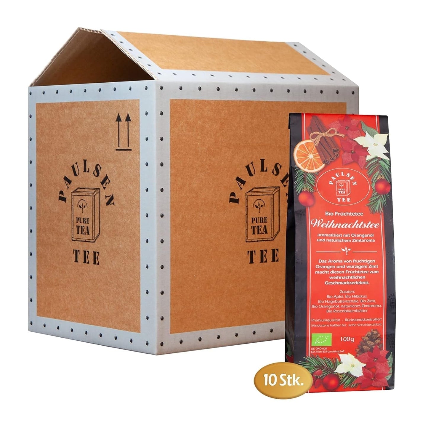 Organiczna herbata świąteczna 10 X 100 g, herbata Paulsen Tea Herbata owocowa Kontrolowana pod kątem pozostałości