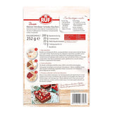 RUF Kleiner Himbeer-Schokokuchen, Mini-Kuchen Mit Feiner Puddingcreme, Himbeeren Und Weißen Schokoraspeln, Inkl. Backform, 1X252G Mieszanka do pieczenia i gotowania Naty Shop