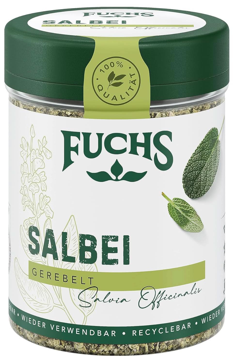 Fuchs, Szałwia, Nuta kwaśna, delikatnie gorzka do ravioli lub gnocchi, 14 gramów Przyprawy Naty Shop