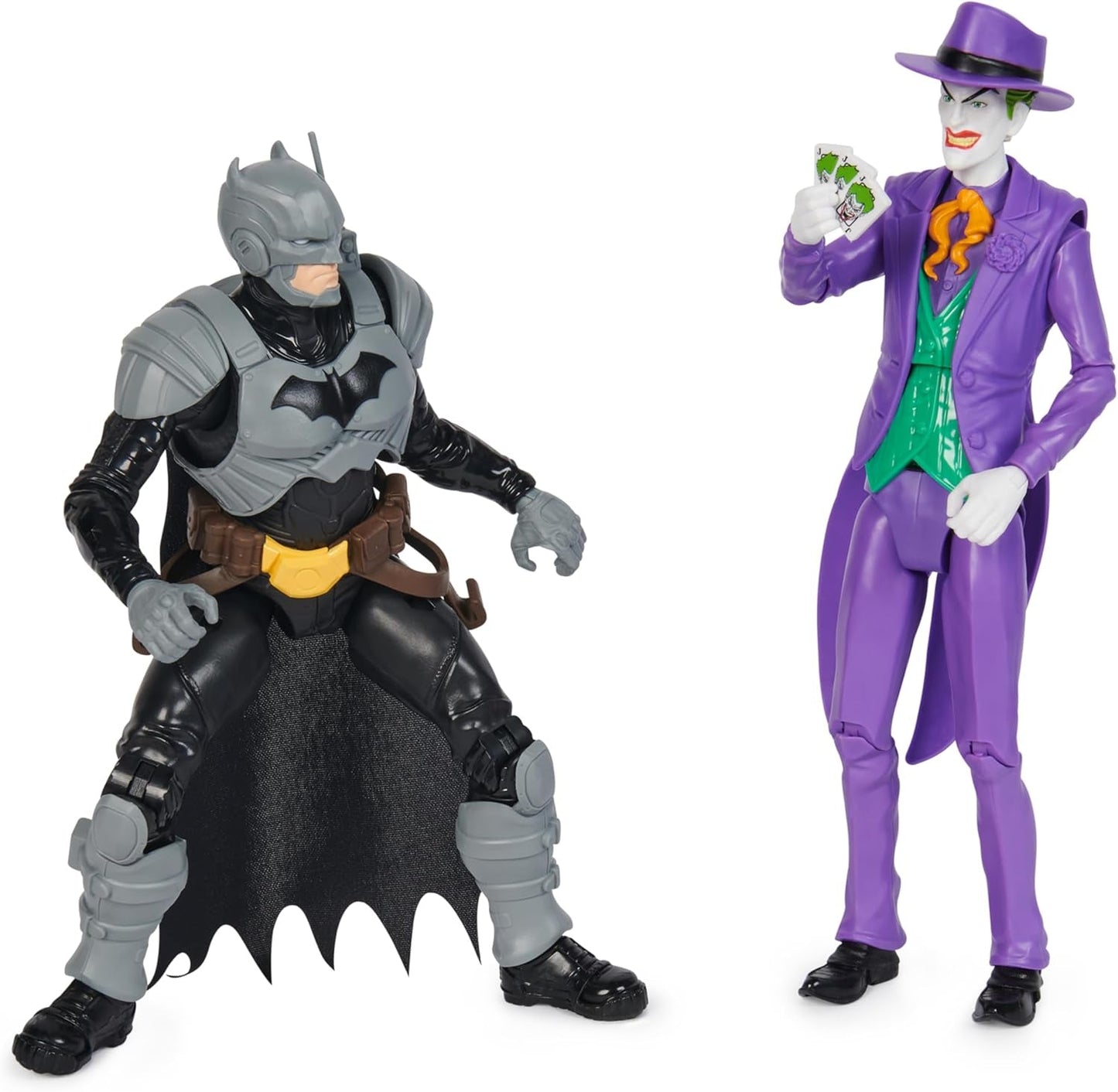 DC Batman Adventures Zestaw figurek Batman kontra Joker, 30 cm - 2 w pełni ruchome figurki z 12 zębatkami do ekscytującego odgrywania ról, zabawka dla dzieci w wieku 4+ Figurki Naty Shop