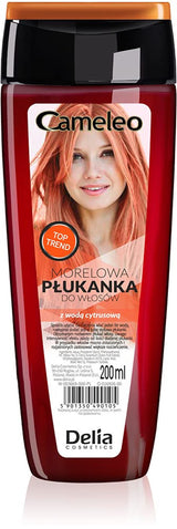 Cameleo - Różowy tonik do włosów z wodą różaną Bez żółtego odcienia Półtrwała koloryzacja włosów - Do włosów blond i siwych - Koloryzacja i pielęgnacja - Bez parabenów | Farba do włosów Naty Shop Nowa Wersja - Morelowa 200 ml (1 opakowanie)