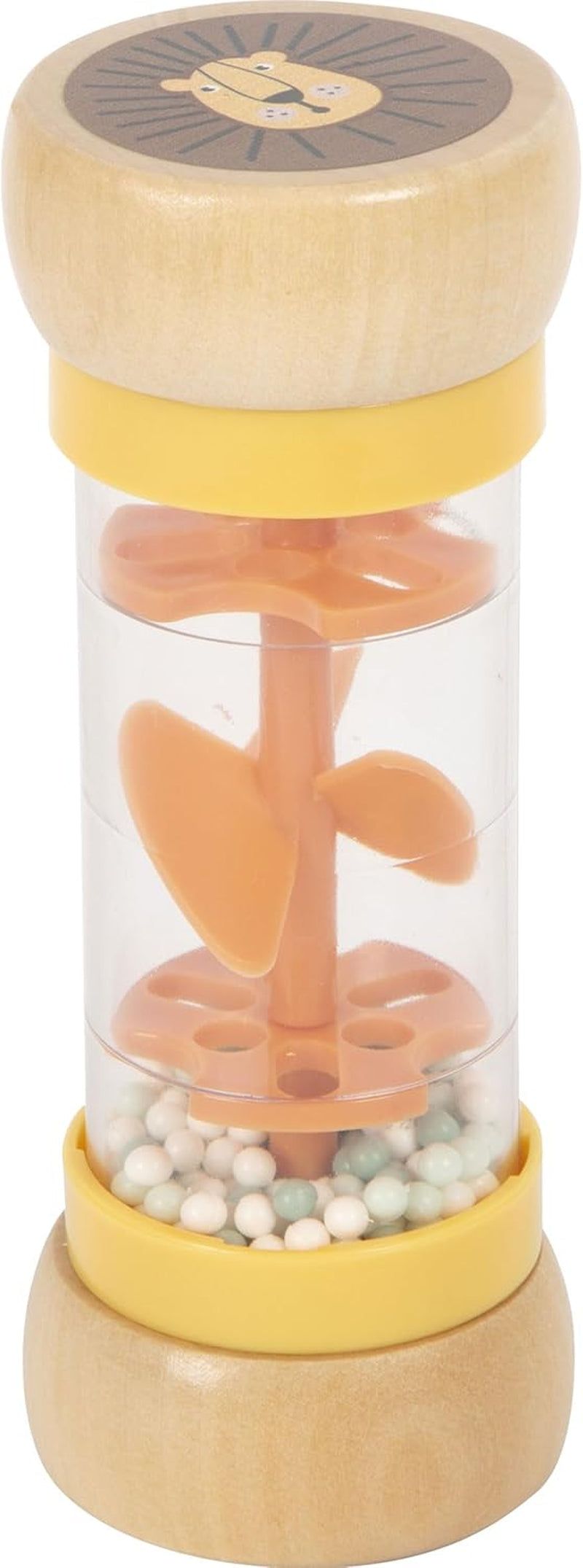 Mała stopa grzechotka przeciwdeszczowa „Safari”, fascynująca sensoryczna zabawka drewniana, dla dzieci od 6 miesiąca życia, 12458 Baby Toys Naty Shop Grzechotka Zaklinacz deszczu