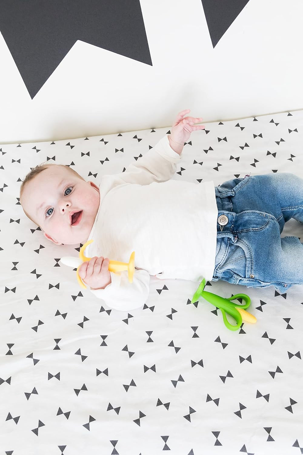Nuby - Kolba kukurydzy na ząbkowanie - 3M+, wielokolorowa