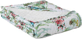 Ameliahome Narzuta Narzuta 260X280 cm Dwustronna Łatwa w pielęgnacji Pikowanie Wzór roślinny Wzór ptaka Wielokolorowy Kingfisher Łóżka i koce Besuche den AmeliaHome-Store