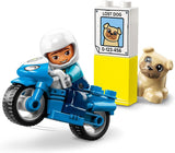 LEGO 10967 Policyjny motocykl DUPLO, Zabawka policyjna dla małych dzieci od 2 lat, Idealna zabawka rozwijająca zdolności motoryczne dla niemowląt, Zabawkowy motocykl Zestawy do budowania Besuche den LEGO-Store