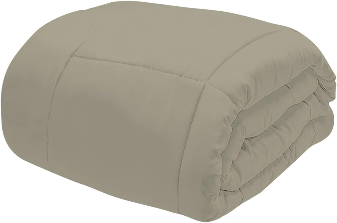 Włoska pościel, kołdra zimowa, kolor taupe/krem, 250X200Cm Kołdry i kołdry Naty Shop