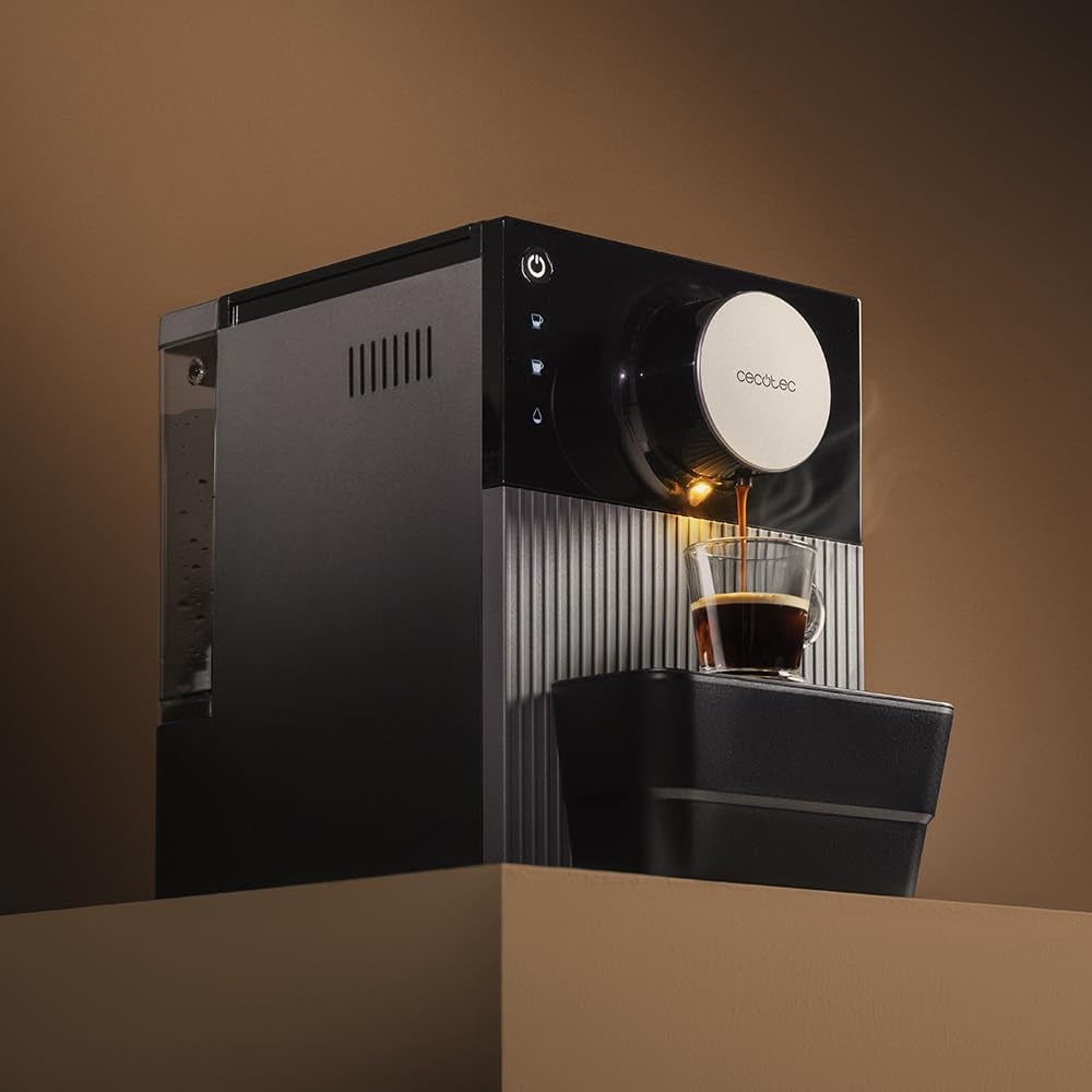 Kompaktowy ekspres do kawy Cecotec Cremmaet Cube, 1350 W, system prasowania 10 g, system wstępnego zaparzania, 19 bar, system termobloku, 5 stopni mielenia, dotykowy panel sterowania