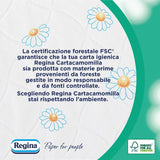 Regina Cartacamomilla - 8 rolek papieru toaletowego, 300 puszystych arkuszy, 3 warstwy, miękkie i mocne, opakowanie papierowe nadające się do recyklingu
