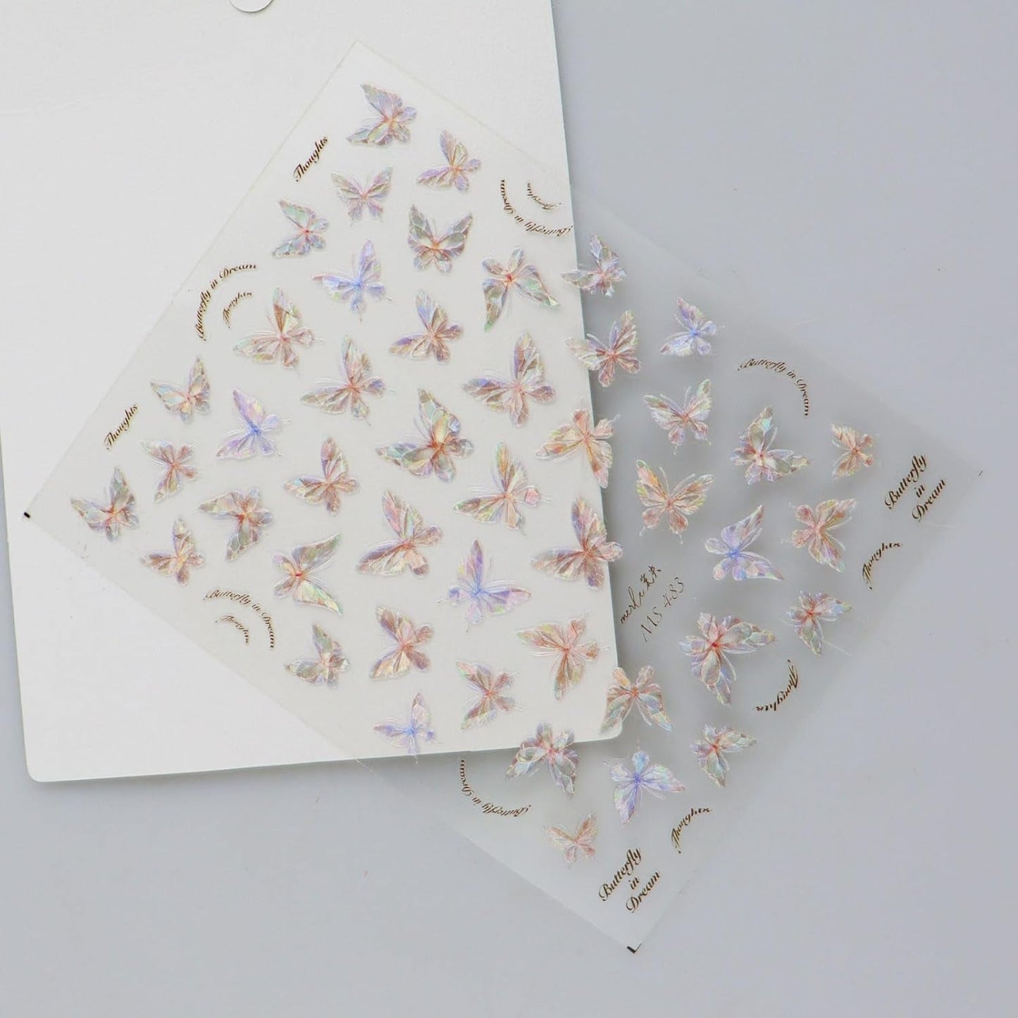 JMEOWIO 3D Nagelsticker Schmetterling Nail Art Naklejka Selbstklebend Nagelaufkleber 5D Stereoskopisch Dekoration Nageldesign Zubehör 1 Blatt