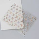 JMEOWIO 3D Nagelsticker Schmetterling Nail Art Naklejka Selbstklebend Nagelaufkleber 5D Stereoskopisch Dekoration Nageldesign Zubehör 1 Blatt