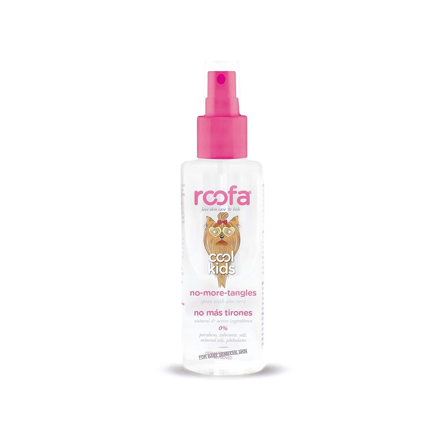 Spray zapobiegający splątaniu Cool Kids dla dzieci, 100 ml, Hiszpania, 92,8% naturalnego, z aloesem, jedwabiem i pantenolem, produkty ułatwiające rozczesywanie o zapachu truskawek. Naty Shop Default Title