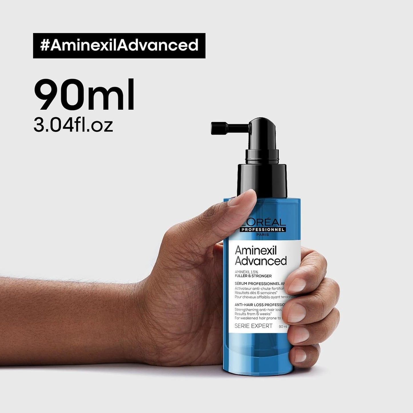 L'Oréal Professionnel Wzmacniające serum przeciw wypadaniu włosów, Dla pełniejszych i mocniejszych włosów, Aminexil Advanced Anti-Hair Loss Activator Serum, 90 ml Pielęgnacja włosów Naty Shop