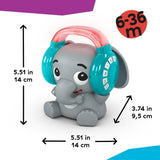 Baby Einstein Earl the Elephant Sound Machine Bluetooth, system muzyczny + lampka nocna, zabawki dla niemowląt i małych dzieci Bebe Naty Shop