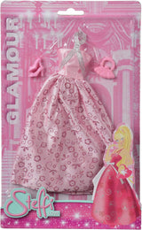 Simba 105723369 - Steffi Love Glamour / Zestaw ubranek dla lalek / 3 różne elementy / Tylko jeden element w zestawie / Suknia balowa dla wszystkich lalek 29 cm / Lalka nie jest wliczona w cenę
