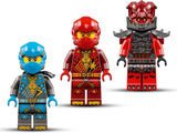 LEGO NINJAGO Mech Jeźdźca Burzy Kaia — Latający motocykl z trzema minifigurkami — Mech z ruchomą głową, rękami i nogami — Zabawka do budowania — Prezent dla chłopców i dziewcząt w wieku 7+ 71830 Zestawy do budowania Besuche den LEGO-Store