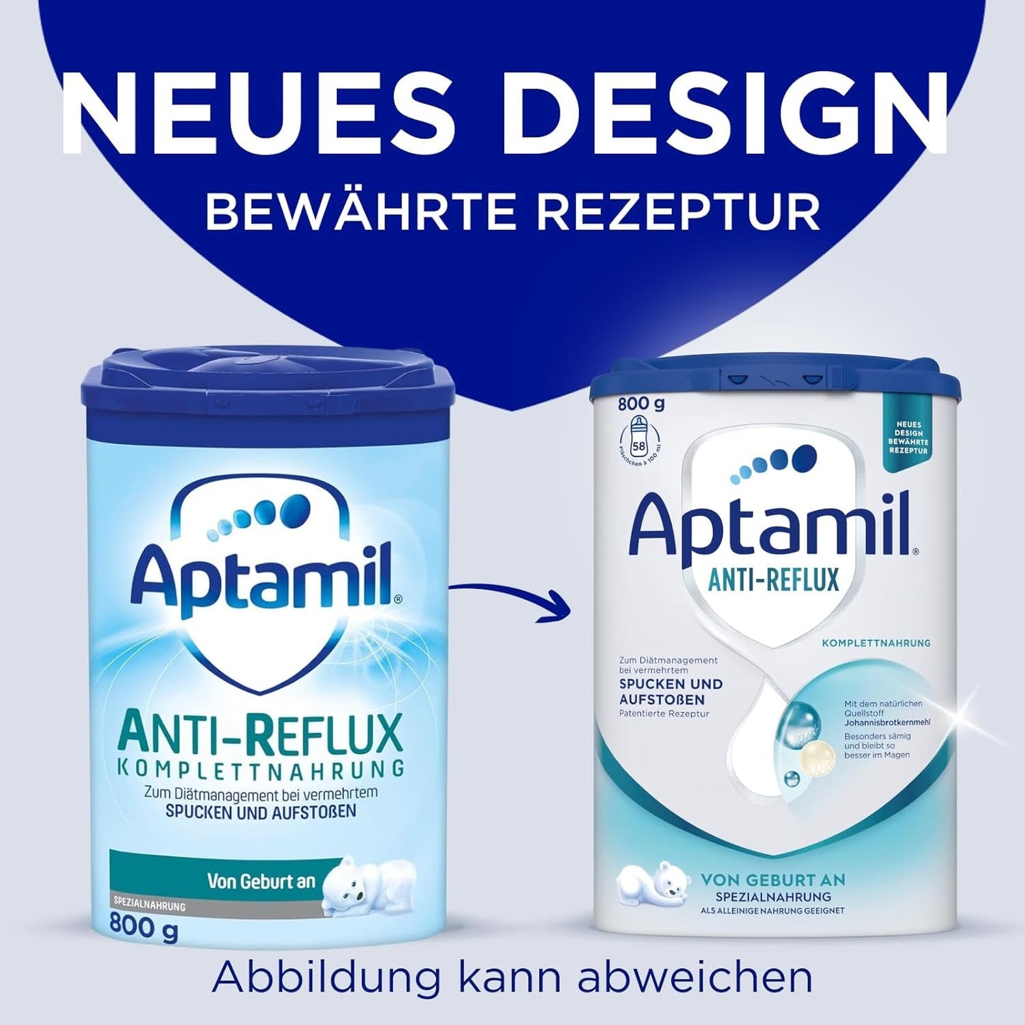 Aptamil Anti-Reflux - Kompletna formuła od urodzenia Zarządzanie dietą Wymioty i zarzucanie pokarmu Pokarm dla niemowląt Mleko w proszku 1 x 800g