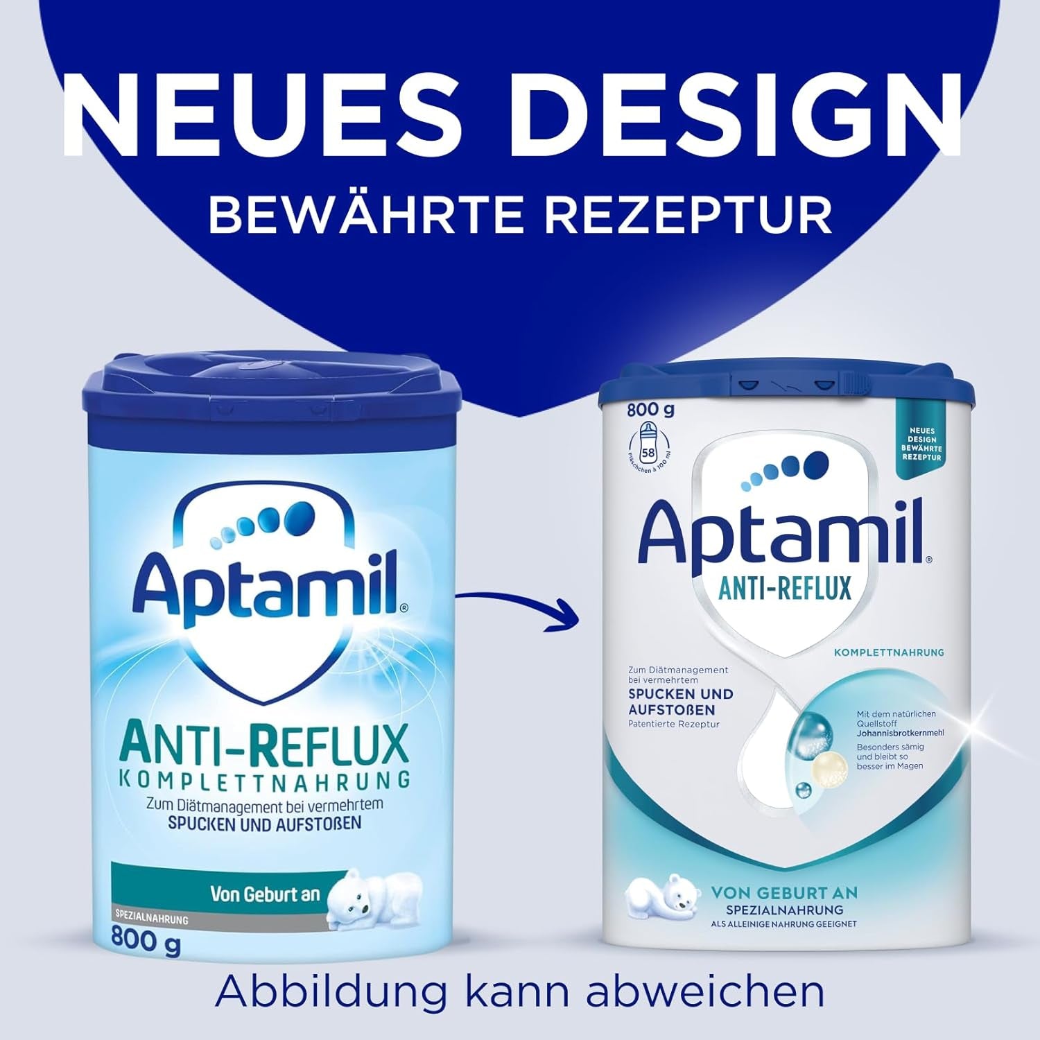 Aptamil Anti-Reflux - Kompletna formuła od urodzenia Zarządzanie dietą Wymioty i zarzucanie pokarmu Pokarm dla niemowląt Mleko w proszku 1 x 800g