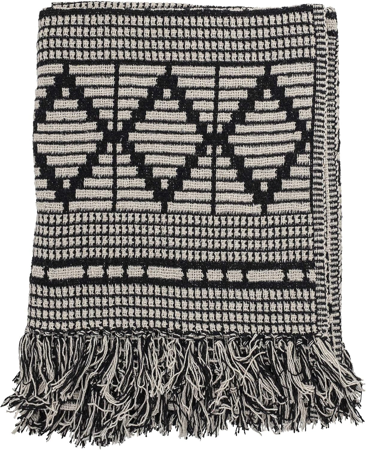 Narzuta Bloomingville, czarna, bawełna, 160cm Łóżka i koce Bloomingville