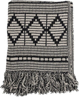 Narzuta Bloomingville, czarna, bawełna, 160cm Łóżka i koce Bloomingville