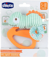 Chicco My Sweet Doudou Kameleon zabawka wykonana z wysokiej jakości tkaniny miękki plastikowy pierścień kojąca zabawka dla dziecka podczas ząbkowania 3-18 miesięcy zabawki dla dzieci Naty Shop