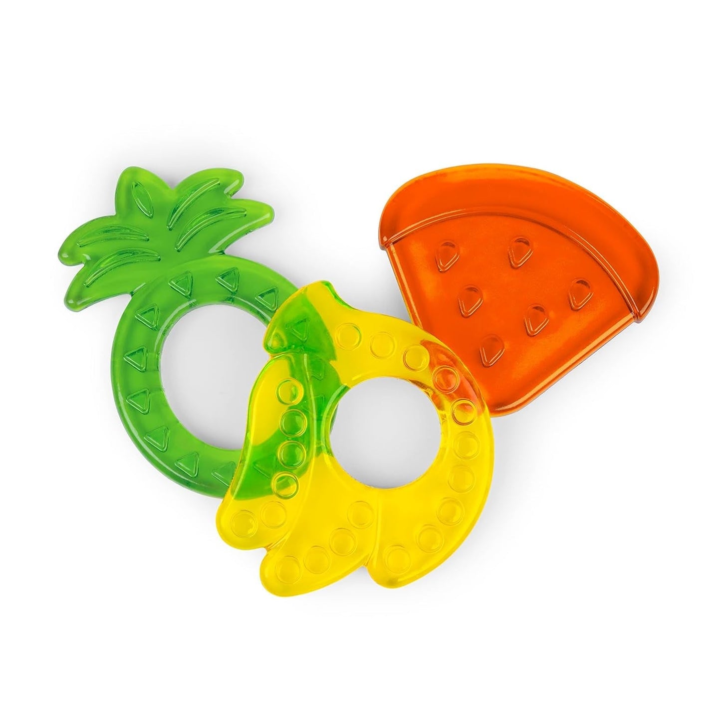 Bright Starts Juicy Chews, 3 pierścienie do gryzienia bez BPA, dla wszystkich dzieci od 3 miesiąca życia