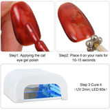 Nail Art Werkzeug Magnetstift, 10 Stück Nagel Magnet Stick Zestaw narzędzi, Nagel Magnet Stift i Starker Magnes Stock Punktierungsstifte dla majsterkowiczów 3D Magnetics Katzenauge UV Gel Polnisch Nagel Kunst