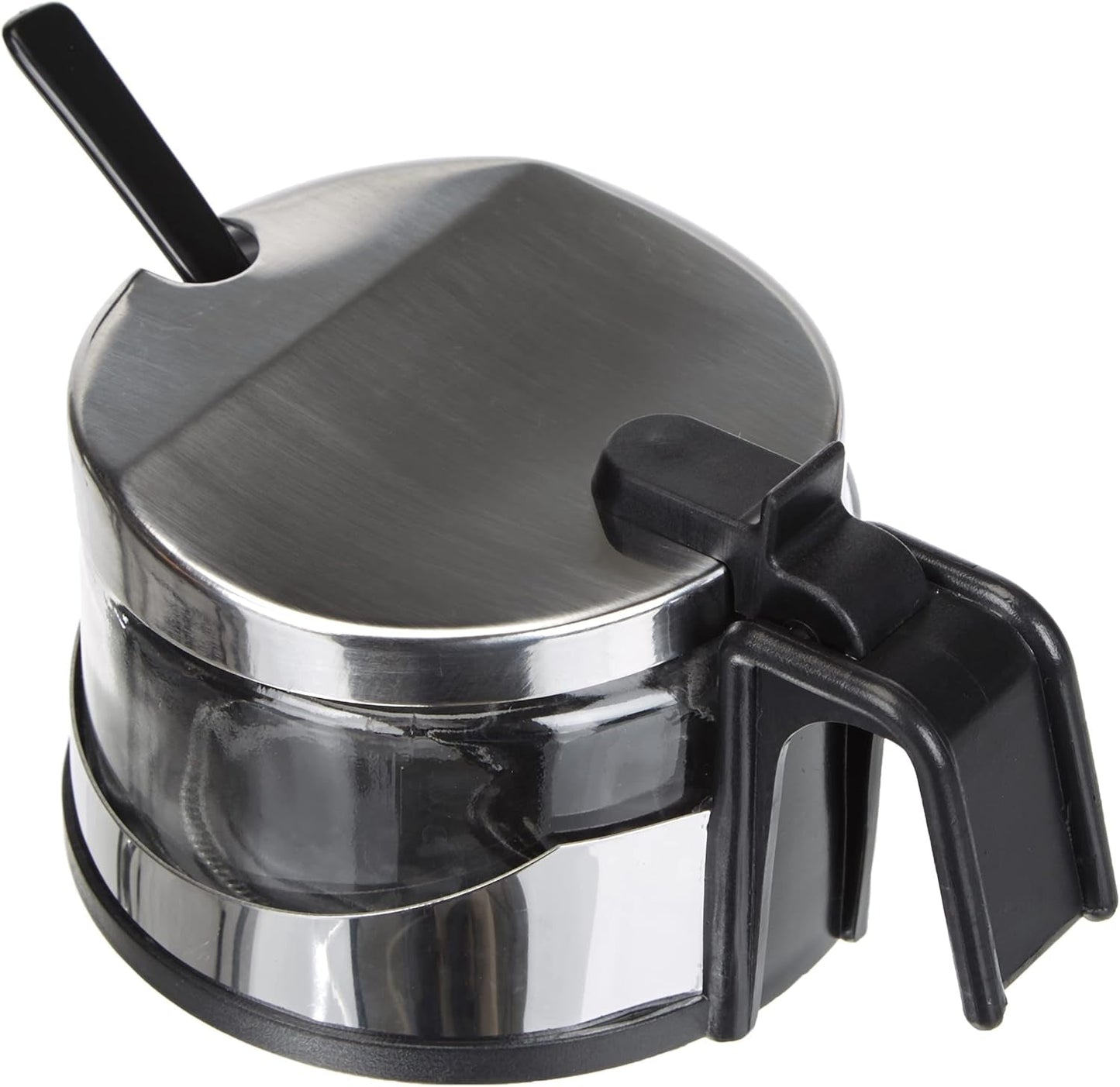 Klasyczny Shaker, 250 ml, z łyżeczką, stal nierdzewna, srebrny/przezroczysty, 13 x 10 x 9 cm, 2 sztuki