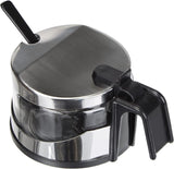 Klasyczny Shaker, 250 ml, z łyżeczką, stal nierdzewna, srebrny/przezroczysty, 13 x 10 x 9 cm, 2 sztuki