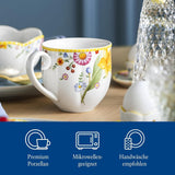 Villeroy & Boch - Zestaw śniadaniowy „Przebudzenie wiosny” dla 2 osób, 6 sztuk, Zestaw naczyń wielkanocnych, Śniadanie, Wielkanoc, Serwis kawowy, Wiosenna zastawa stołowa, Porcelana