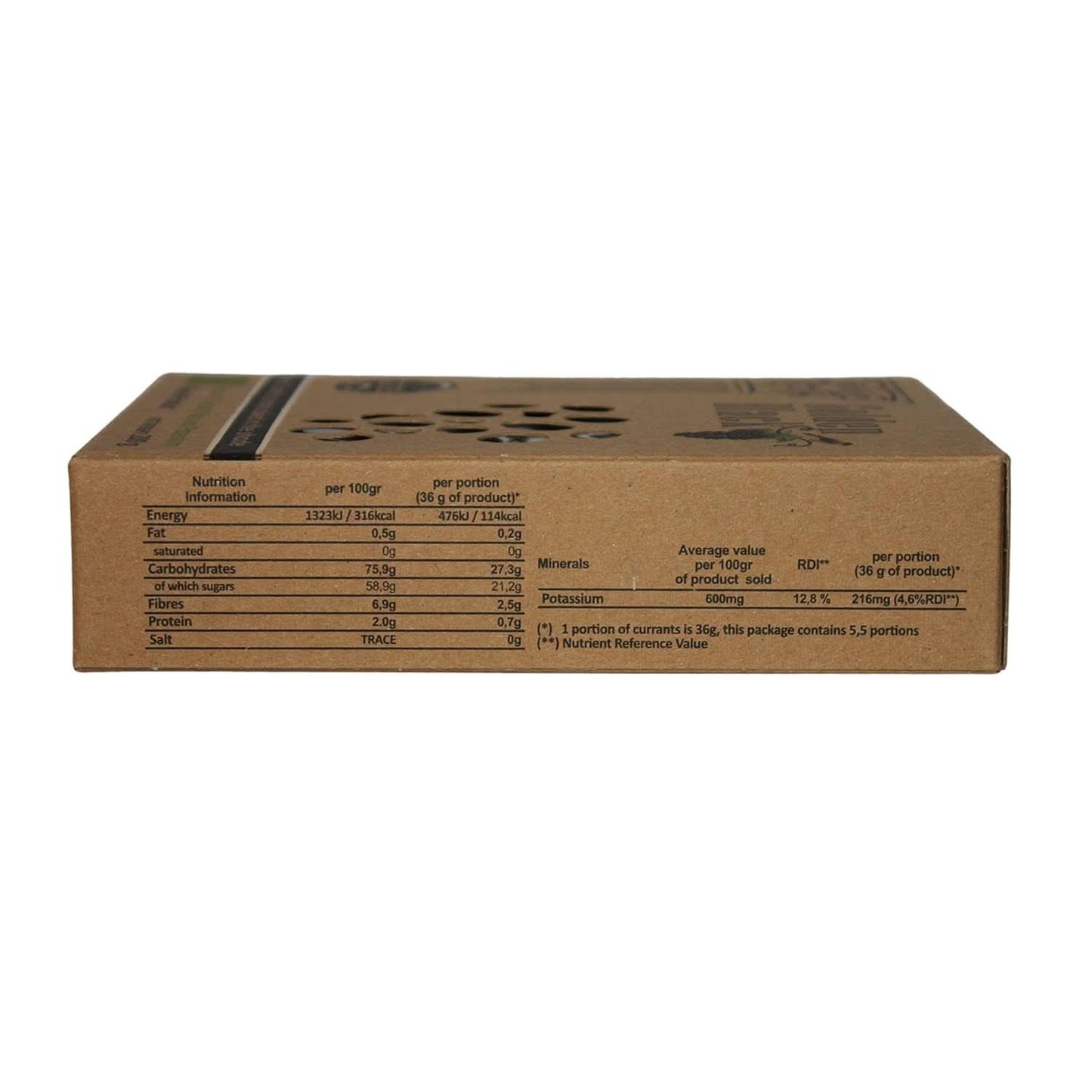 Ekologiczne czarne rodzynki greckie - porzeczki, opakowanie 3 x 200 gramów Produkty suszone Naty Shop