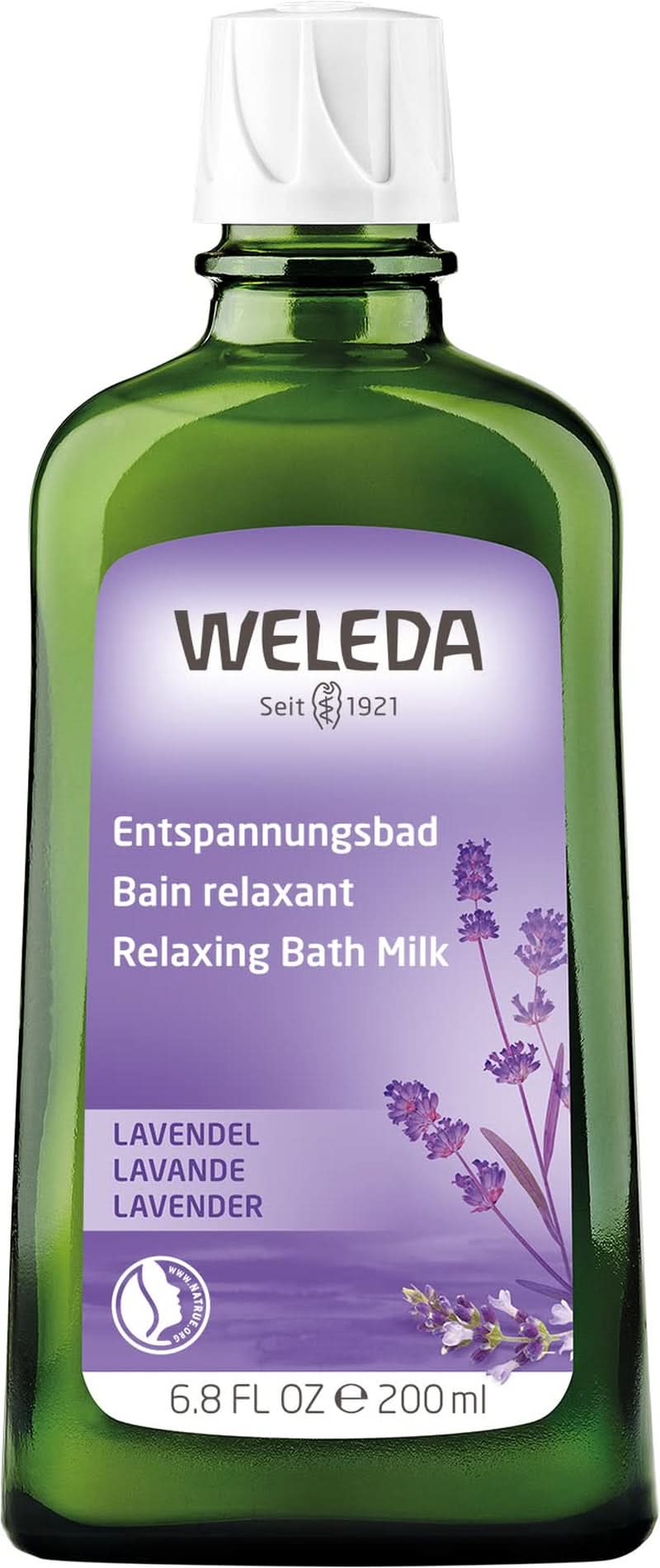 WELEDA BIO kąpiel zdrowotna z naturalnymi kosmetykami z prawdziwym olejkiem lawendowym na uspokojenie zmysłów i dobry sen, 200 ml Prysznic i kąpiel Naty Shop