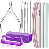 Zestaw do manicure FANDAMEI, Buffer Für Nägel, Nagelfeile 100/180, Nagelfeilen Für Gelnägel, Nagelhautschieber, Buffer Für Gelnägel, Feilen Für Gelnägel, Nagelzange, Zestaw Nagelfeilen, Zestaw do manicure i pedicure