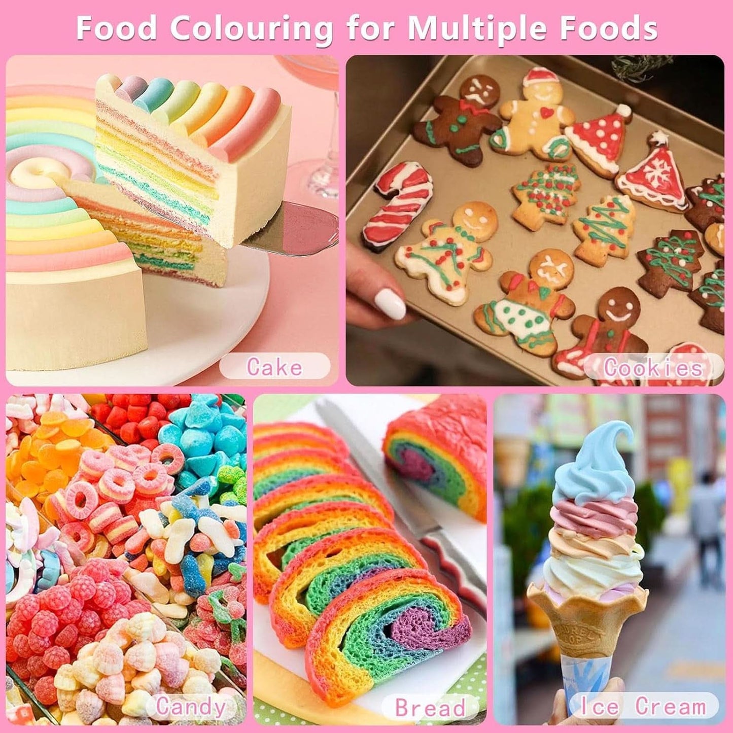 Zestaw 12 barwników spożywczych w płynie, 10 ml Naty Shop