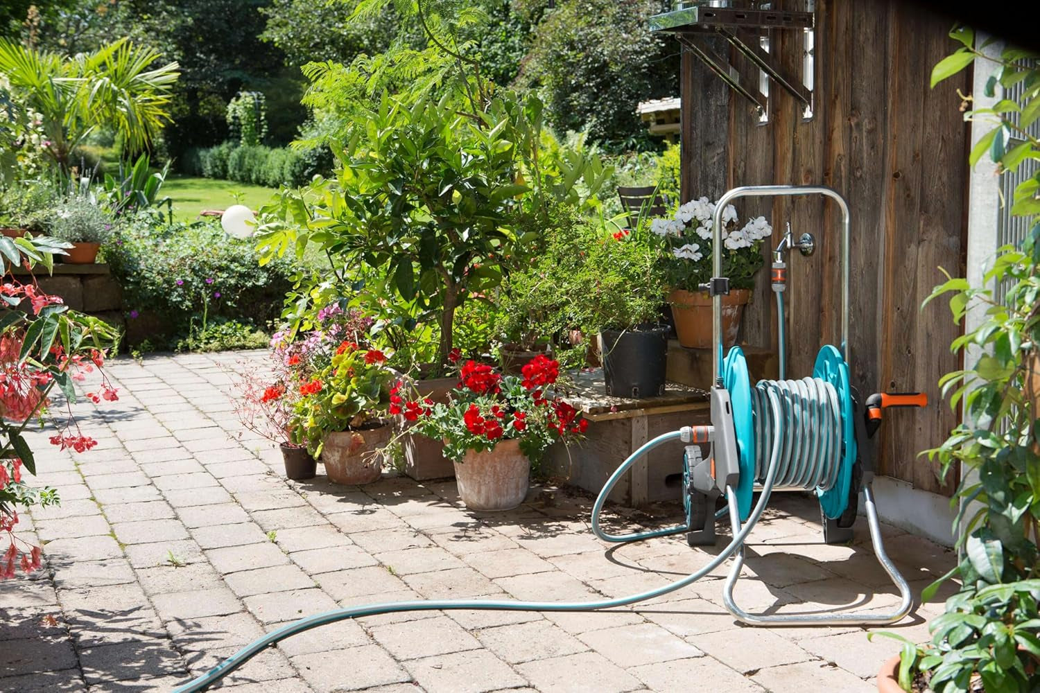 Gardena Classic Wąż 19 mm (3/4 cala), 20 m: Uniwersalny wąż ogrodowy z wytrzymałej tkaniny, tkany krzyżowo, ciśnienie rozrywające 22 bar, odporny na promieniowanie UV, brak elementów systemowych, 12 lat gwarancji (18022-20)