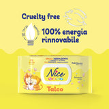NICE Chusteczki nawilżane dla niemowląt 72 szt. Z pokrywką Talk o zapachu Naturalne materiały Delikatne czyszczenie Dziecko 1 szt.