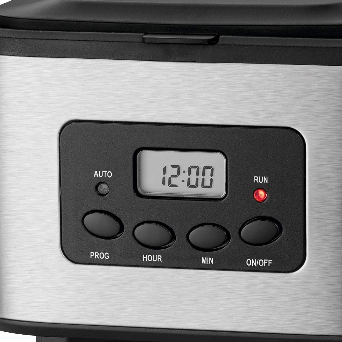 Ekspres do kawy Clatronic® z timerem, karafka 1,5 litra na 12-14 filiżanek kawy, 24-godzinny timer LCD, funkcja utrzymywania ciepła, zabezpieczenie przed kapaniem, wyjmowany filtr, wyświetlacz i lampki kontrolne, 900W - KA 3642
