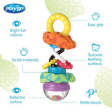 Playgro Rattle Super Shaker - grzechotka dla niemowląt - grzechotka - grzechotka dla dzieci - grzechotka - umiejętności motoryczne - zabawka dla dziecka - zdolności motoryczne dla niemowląt - kolorowe zabawki Bebe Naty Shop